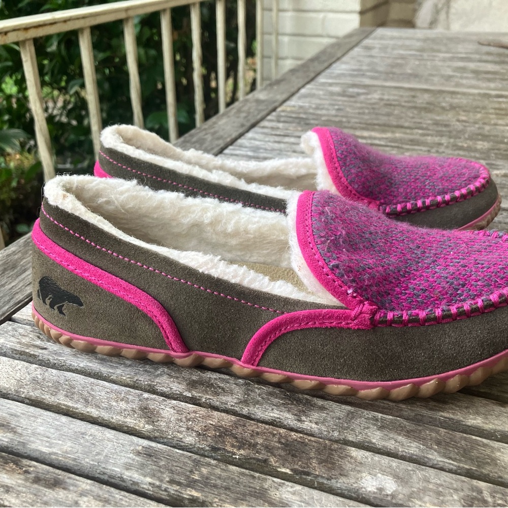 Cozy Pink and Brown Women's Slip-On Shoes